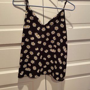 Socialite black tank top floral
